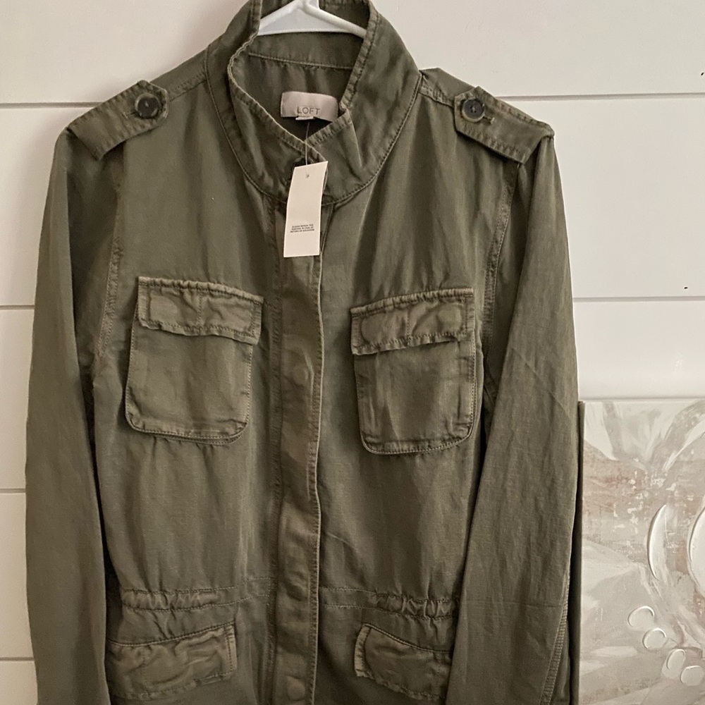 LOFT Sage Green Utility Jacket (NWT)